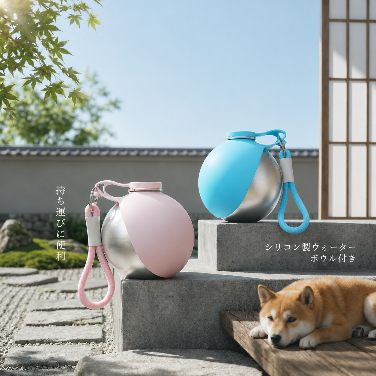 ころんと可愛い ペット用ウォーターボトル